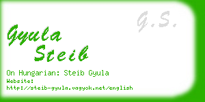 gyula steib business card